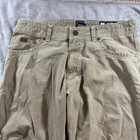 Kuhl Revolvr Pants Mens 34x27 Khaki Stretch Hiking Outdoor Patina Dye Gorpcore - Picture 7 of 16